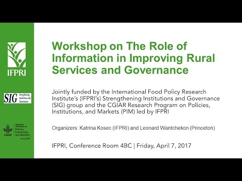 The Role of Information in Improving Rural Services and Governance