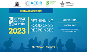 Kenya Discussion of IFPRI’s 2023 Global Food Policy Report: Rethinking Food Crisis Responses